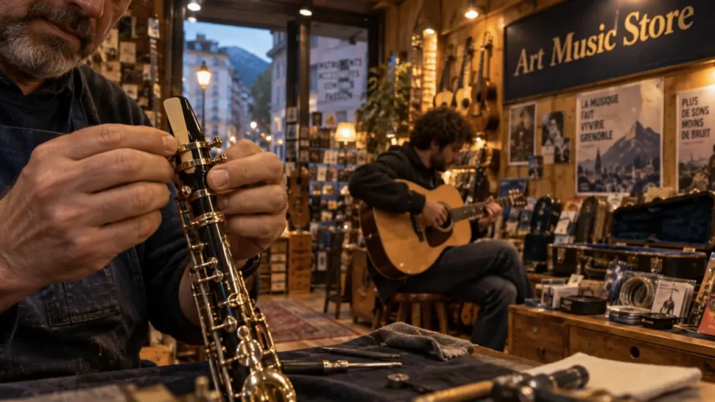 Art Music Store - Deshairs musique à Grenoble : expert règle une anche et une clé