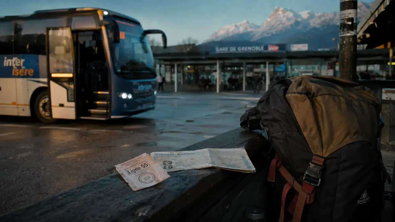 Bus Grenoble Briançon, ligne 55 : ticket et autocar à la gare de Grenoble