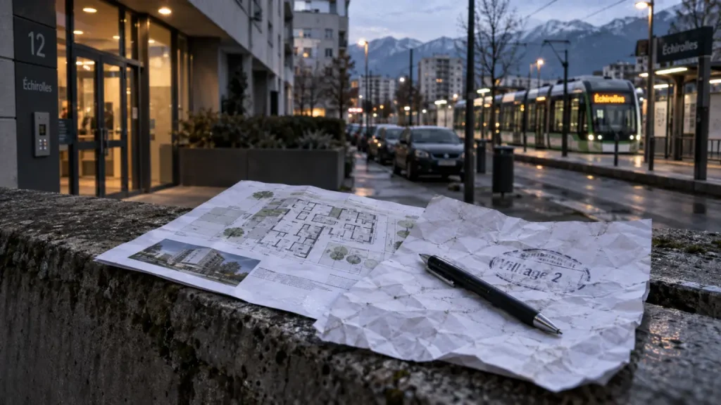 Échirolles quartier chaud : Village 2, immeubles et visite immobilière