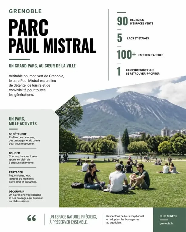 Sortie au parc Paul Mistral à Grenoble le week-end.