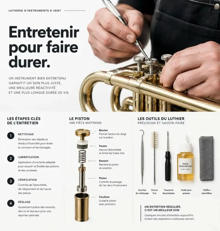 Expertise technique et entretien d'instruments à vent chez Art Music Store Deshairs
