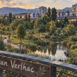 Vue du Parc Jean Verlhac à Villeneuve Grenoble