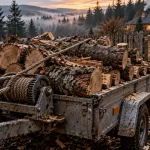 Près de Grenoble, Forêt Chauffante coupe et livre du bois aux foyers démunis