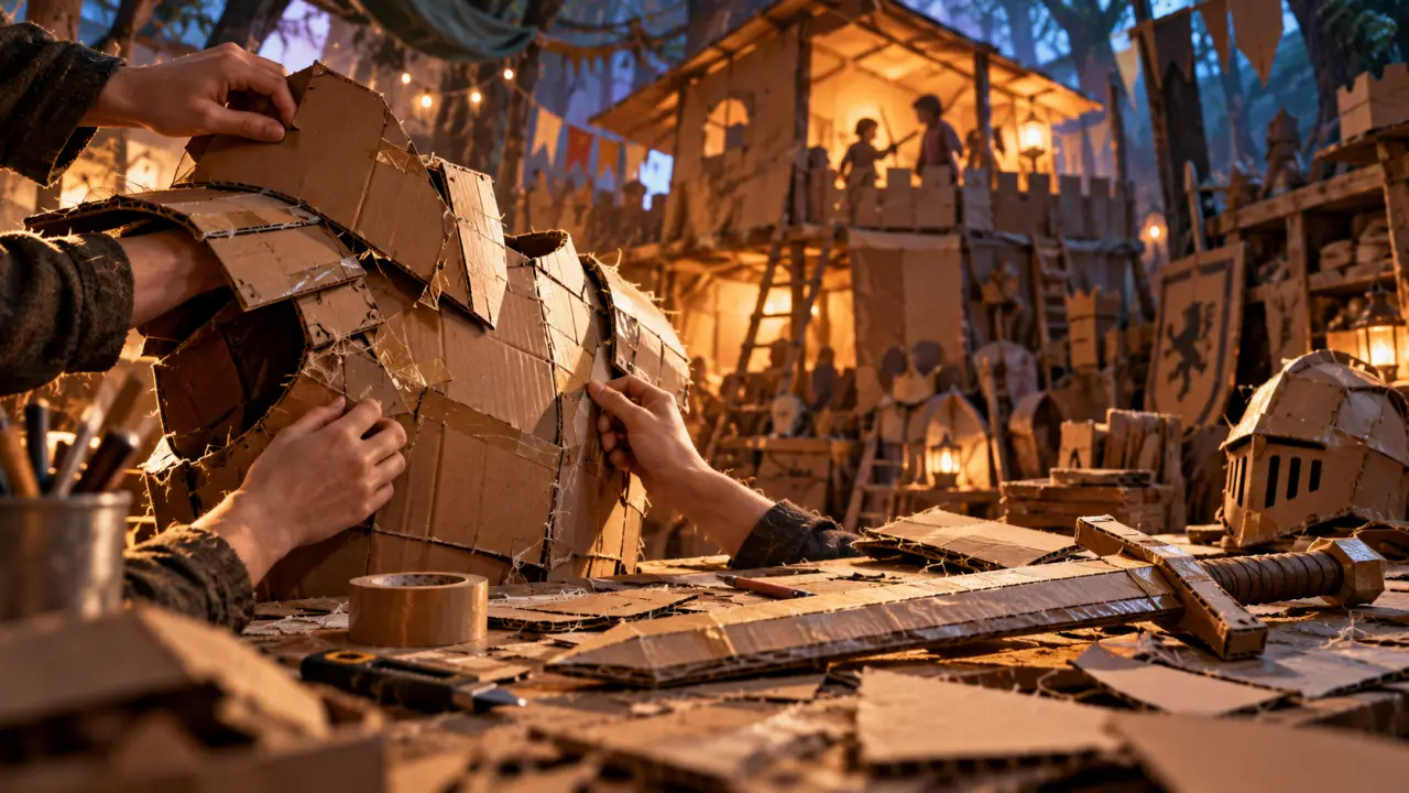 À Grenoble, Force et carton transforme la récupération en armures et en jeux