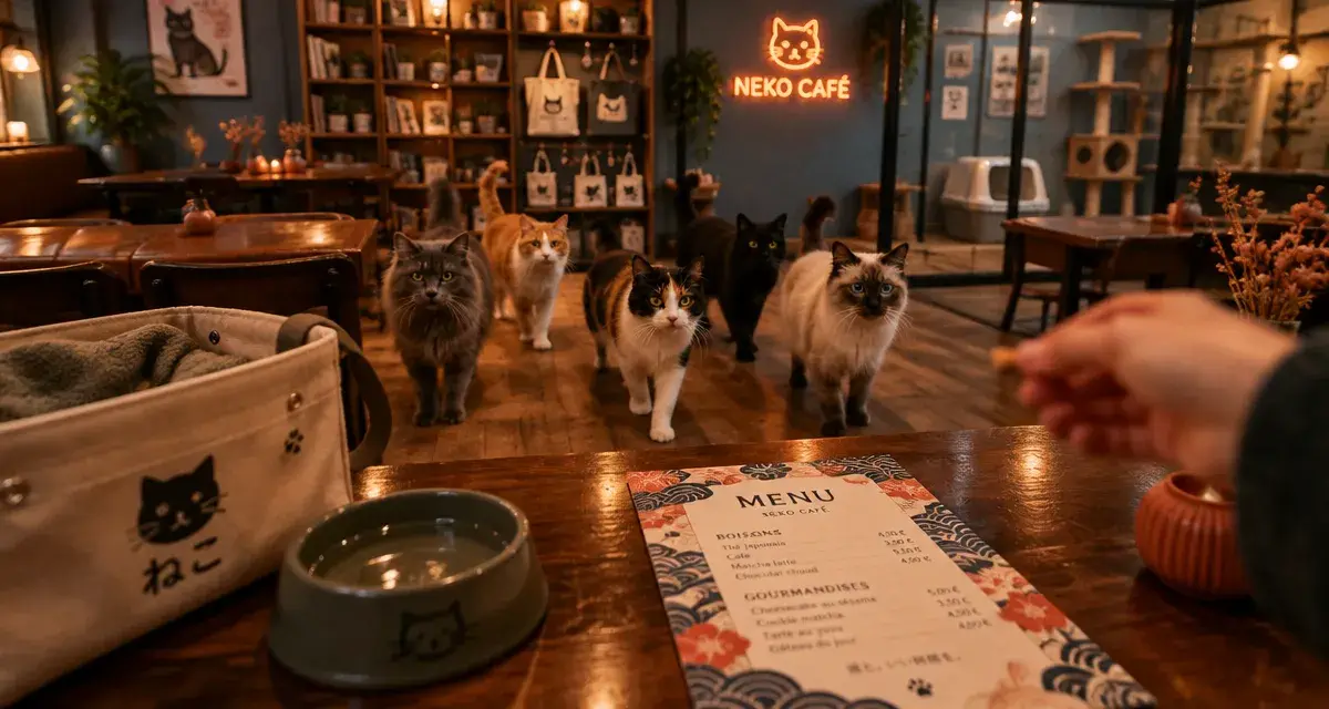 À Grenoble, le Neko Café a rouvert avec cinq nouveaux chats résidents