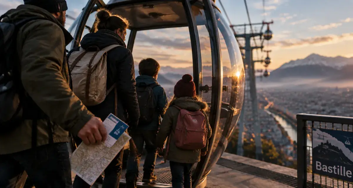 Sortir à Grenoble en famille : téléphérique vers la Bastille